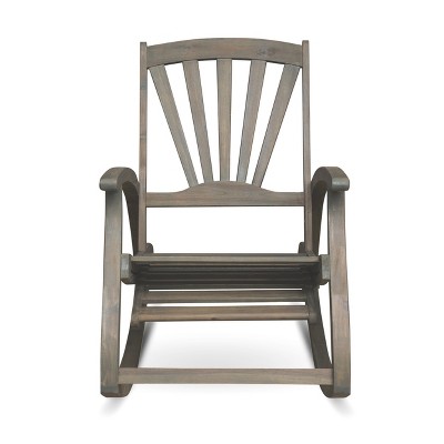 Maliang Outdoor Rocking Chair with Retractable foot panel, for Porch, Patio, Balcony