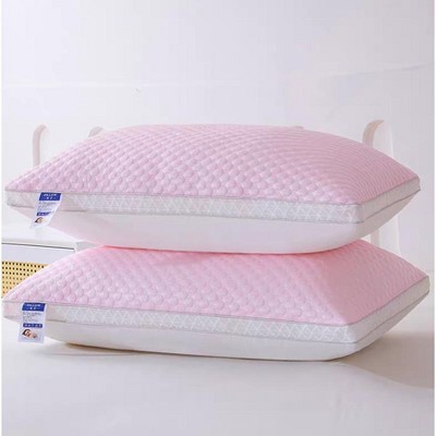 Dexmalle Pink 3D Ergonomic Massage Breathable Tofu Pillow,Suit All Season,2Pieces