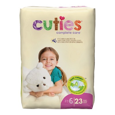 Cuties Complete Care Baby Baby Diaper Size 6, Over 35 lbs. CR6001, 23 Ct