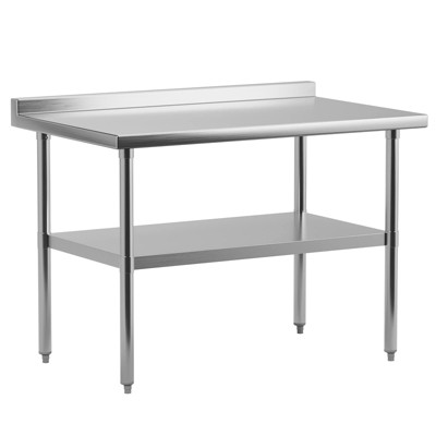 Stainless Steel Table, Work Table with Adjustable Undershelf, Prep Table Work Table for Commercial Kitchen, Restaurant, Hotel and Garage