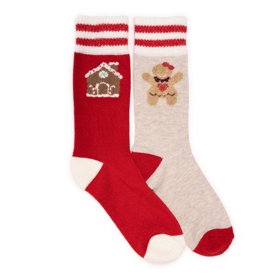 MUK LUKS Women's Novelty Cozy Lounge Socks 2 Pack