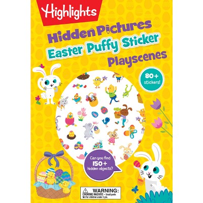 Easter Hidden Pictures Puffy Sticker Playscenes - (Highlights Puffy Sticker Playscenes) (Paperback)