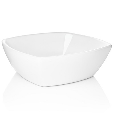 Miligore 16" x 16" Flared Square White Ceramic Above Counter Bathroom Vessel Sink