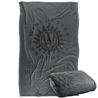 Kids' Supernatural Winchester Anti Possession Silky Touch Blanket White 36X58
