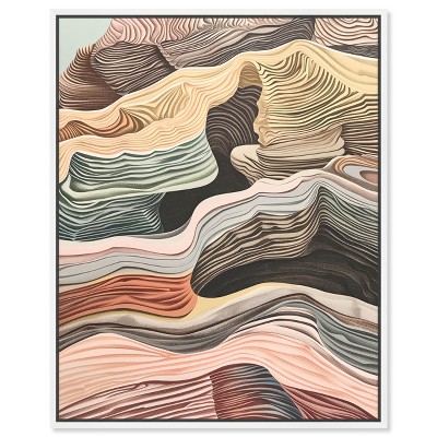 Art Remedy Coyote Tan Boho Abstract Wall Art Framed