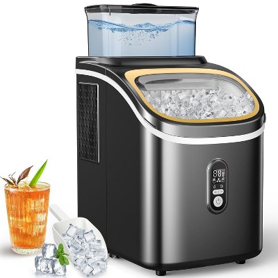 ZAFRO Countertop Ice Cube Maker, 30LBS/24H Portable Ice Machine with Top External Water Tank, Self-Cleaning Function, 16 Pcs Ice Cube/13 Mins