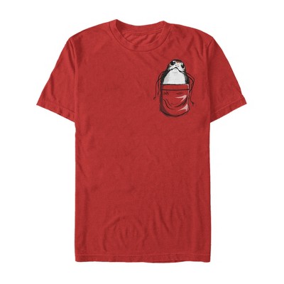 Men's Star Wars The Last Jedi Porg Pocket Cartoon T-Shirt