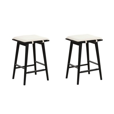 Nathan James Set of 2 Barker Boucle Counter Height Barstools