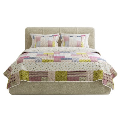 Hastings Home 2-Piece Savannah Classic Patchwork Twin Quilt Set with Pillow Sham - Machine Washable Lightweight Bedding