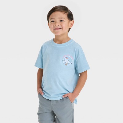 Toddler Boys' Short Sleeve Seagull Graphic T-Shirt - Cat & Jack™ Soft Blue