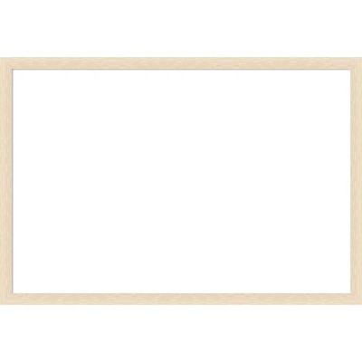 Amanti Art Woodgrain Stripe Blonde Framed Magnetic Dry Erase Board