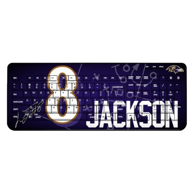Keyscaper NFL Baltimore Ravens Players Game Tactic Wireless USB Keyboard