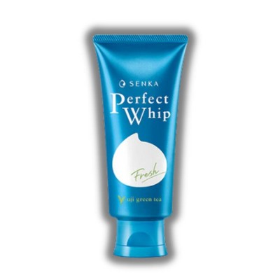 Senka by Shiseido Perfect Whip Fresh Beauty Face Foam Uji Green Tea | Natural derived White Cocoon Essence - (3.52 oz)