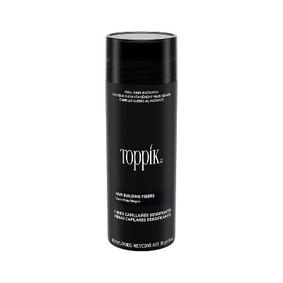 Toppik Hair Building Fibers, Fill In Fine or Thinning Hair Instantly Thicker, Fuller Looking Hair Black 1.94 OZ