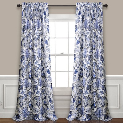 Set of 2 Cynthia Jacobean Window Curtain Panels - Lush Décor
