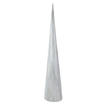 Northlight Marbled Cone Christmas Tree - 30" - White and Gray