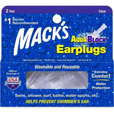 MACK'S EAR PLUG AQUA BLOCK 2PAIR