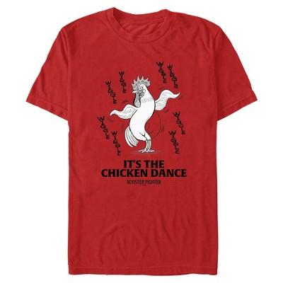 Mens Rooster Fighter Chicken Dance Panel T Shirt