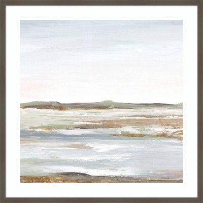 33" x 33" Vastness I Landscape by Eva Watts Wood Framed Wall Art Print - Amanti Art
