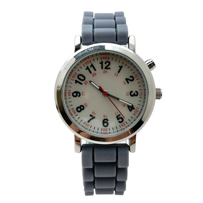 Olivia Pratt Luminous Dial Easy Read Medical Professionals Silicone Band Women Watch