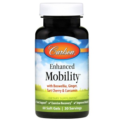 Carlson - Enhanced Mobility, Botanical Joint Support, Boswellia, Tart Cherry, Curcumin, Ginger