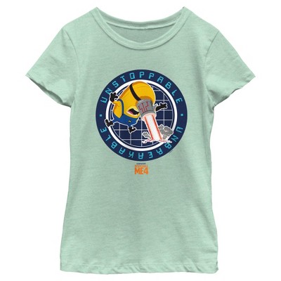 Girl's Despicable Me 4 Mega Minion Mel Unstoppable Unbreakable T-Shirt