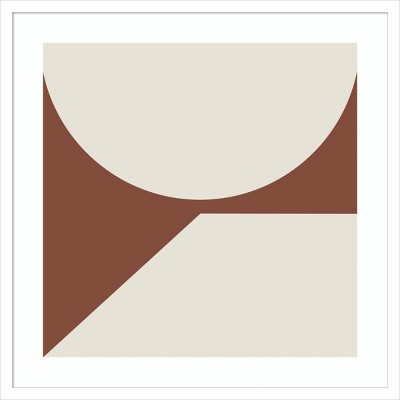 25" x 25" Minimal Max Mod II Hot Chocolate by The Creative Bunch Studio - Amanti Art: Giclee Lithograph, Hardwood Frame