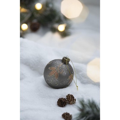 YOOCOZZ Shining Household Christmas Decoration 12 Set, 3" Silver XmasTree Ball Ornaments, Eye-catching Glass Party Decorative Hanging
