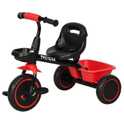 Cesicia Tricycle with Adjustable Seat, for Toddlers Age 2-5, Toddler Bike with Storage Baskets for Girls and Boys
