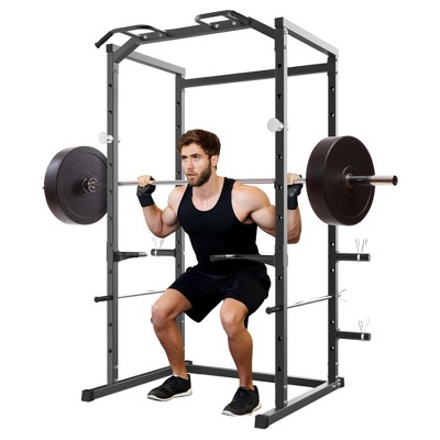 ODK Power Cage, Squat Rack for Home Gym, 1100LB Capacity Power Rack with Pull-Up Bar, Adjustable Safety Bars, Strength Training for Home Gym