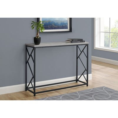 Modern Laminate Console Table with Metal X-Frame for Entryway, Living Room & Bedroom