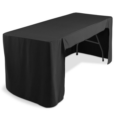 Lann's Linens 6' Trade Show Table Cover, Open Back Fitted Tablecloth