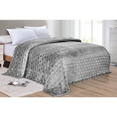 Super Comfy  Plush Chevron Arrow Embossed Jacquard Microplush Blanket