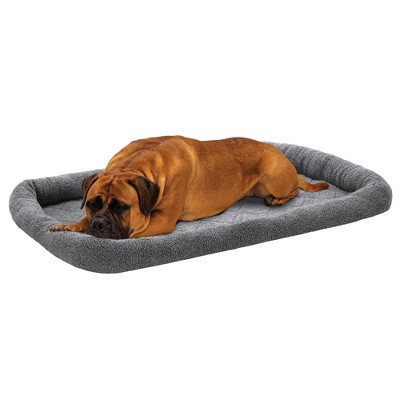 FurHaven Faux Lambswool Bolster Crate Pet Bed