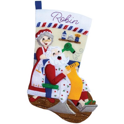 Santa's Stylist Felt Stocking Kit by MerryStockings