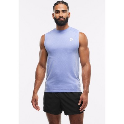 Peloton Men's Seamless Muscle Tank, Ice Blue