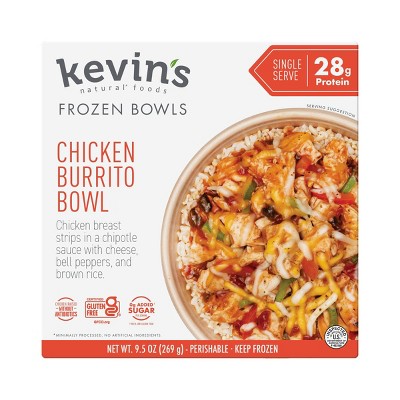 kevin's natural foods Frozen Gluten Free Chicken Burrito Bowl - 9.5oz