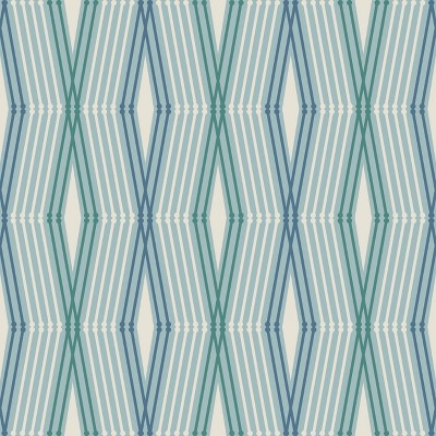 Nicole Miller Hard Edge Ogee Chambray Peel & Stick Wallpaper