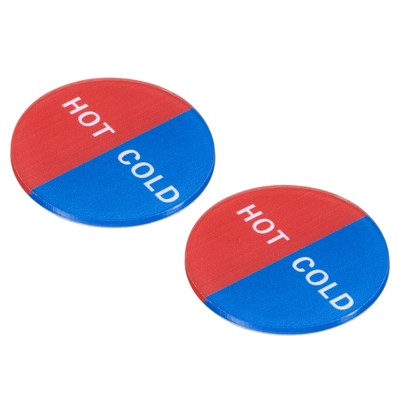 Unique Bargains Self Stick Hot Cold Water Acrylic Sticker Sign