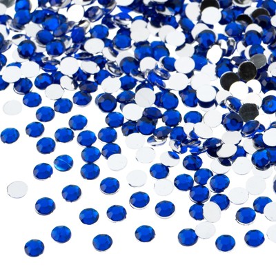 John Bead 2000-Piece 4mm (SS16) Royal Blue Acrylic Round Flat Back Rhinestones