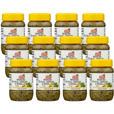 Badia Minced Garlic Lemon Basil Spice - 12 pack, 8 oz