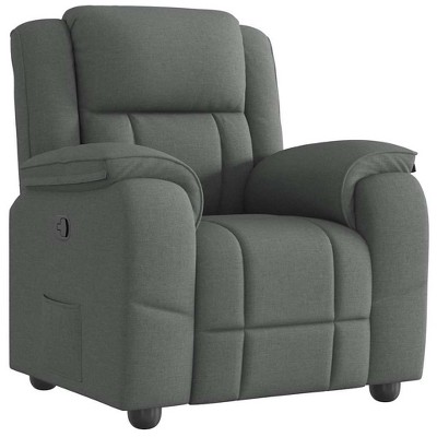 vidaXL Recliner Chair Dark Grey Polyester, Metal, Plywood, Foam, PP Fiber