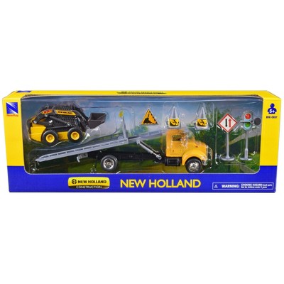 New Ray 1:43 Peterbilt Roll Off W\New Holland Skid Loader