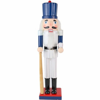 Ornativity Baseball Wooden Nutcracker - 15 In