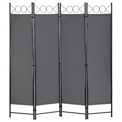 BestMassage Room Divider 4 Panel Folding Privacy Screen 5.6FT Freestanding Partition Wall Divider