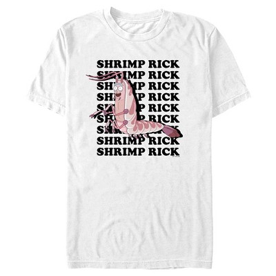Men's Rick And Morty Shrimp Rick Name Stack T-Shirt