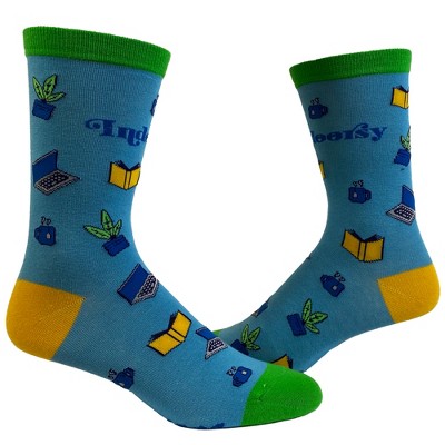 Crazy Dog Women's Indoorsy Socks Funny Homebody Cozy Graphic Novelty Footwear