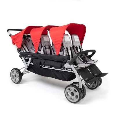 Gaggle by Foundations Jamboree 6 Seat Stroller, All Terrain Tubeless Wheels, Easy Fold