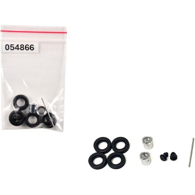 Rear Hypoid Wheelset Chrome 1/87 HO Plastic Model by Promotex