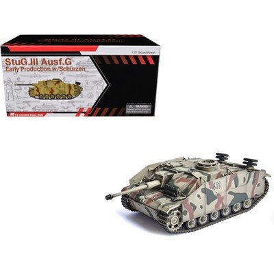 Germany StuG.III Ausf.G Early Production Tank with Schurzen #411 "Panzer Abteilung 115" 1/72 Plastic Model by Dragon Models